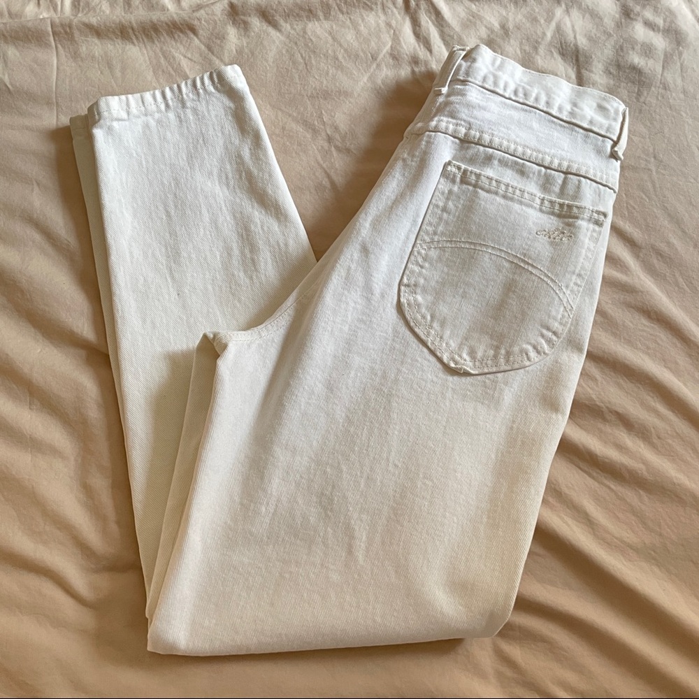 Vintage Off-White Chic High Waisted Jeans
